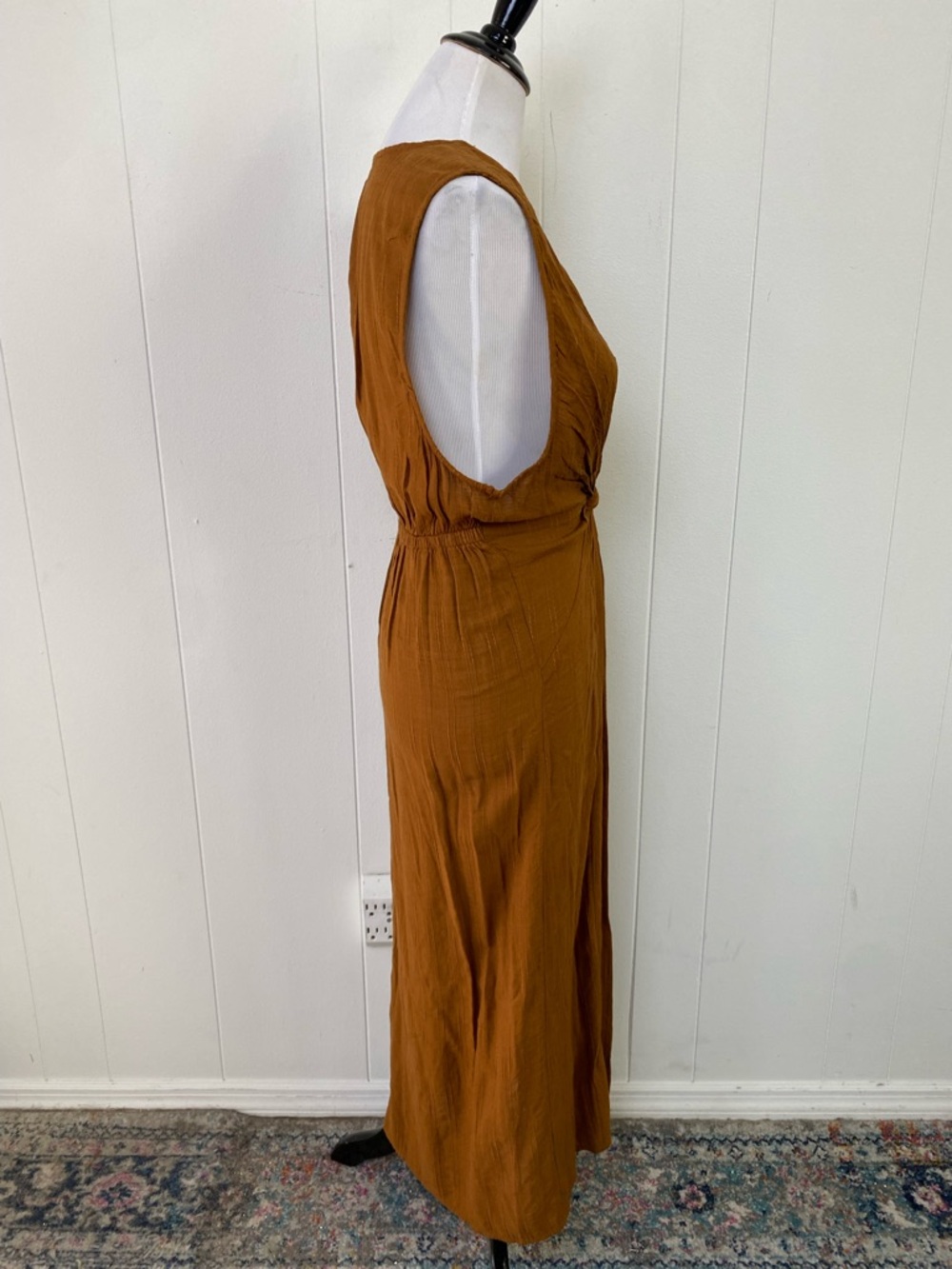 L*Space Womens Amber Brown Down The Line Cover-Up Dress L34429 Sz Small - Picture 8 of 14